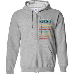 Funny Understanding Engineers And Funny Engineering Full Zip Hoodie