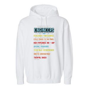 Funny Understanding Engineers And Funny Engineering Garment-Dyed Fleece Hoodie