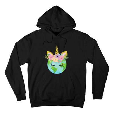 Floral Unicorn Earth Day Hoodie