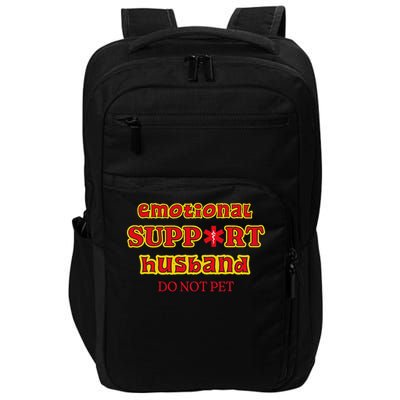 Funny Unique Emotional Support Husband Do Not Pet Emergency Impact Tech Backpack