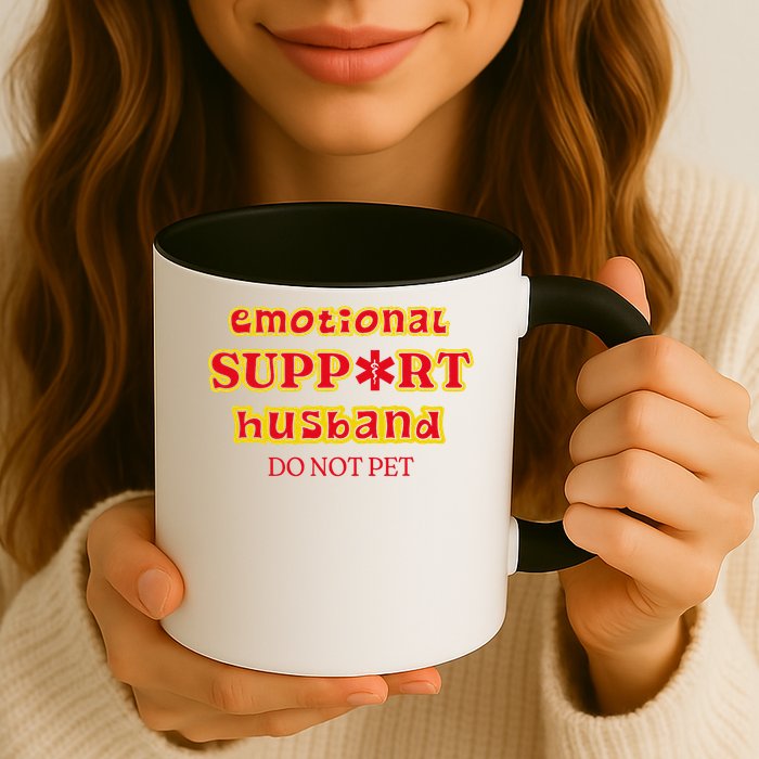 Funny Unique Emotional Support Husband Do Not Pet Emergency Mug