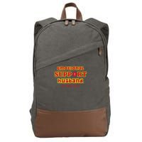 Funny Unique Emotional Support Husband Do Not Pet Emergency Cotton Canvas Backpack