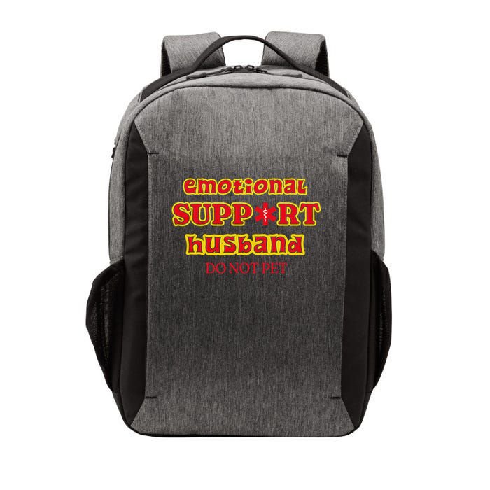 Funny Unique Emotional Support Husband Do Not Pet Emergency Vector Backpack