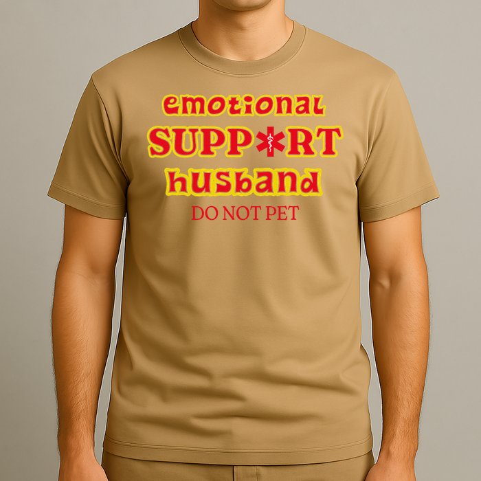 Funny Unique Emotional Support Husband Do Not Pet Emergency T-Shirt