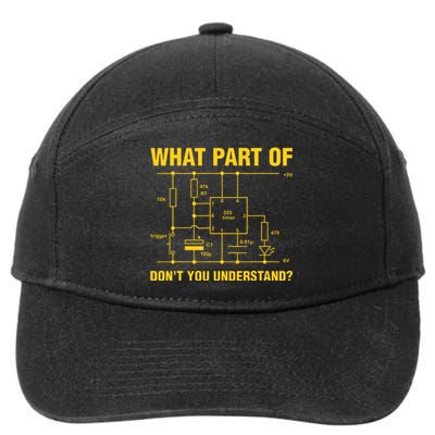 Funny Understand Electrical Electric Electrician Engineer 7-Panel Snapback Hat