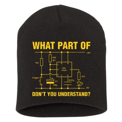 Funny Understand Electrical Electric Electrician Engineer Short Acrylic Beanie