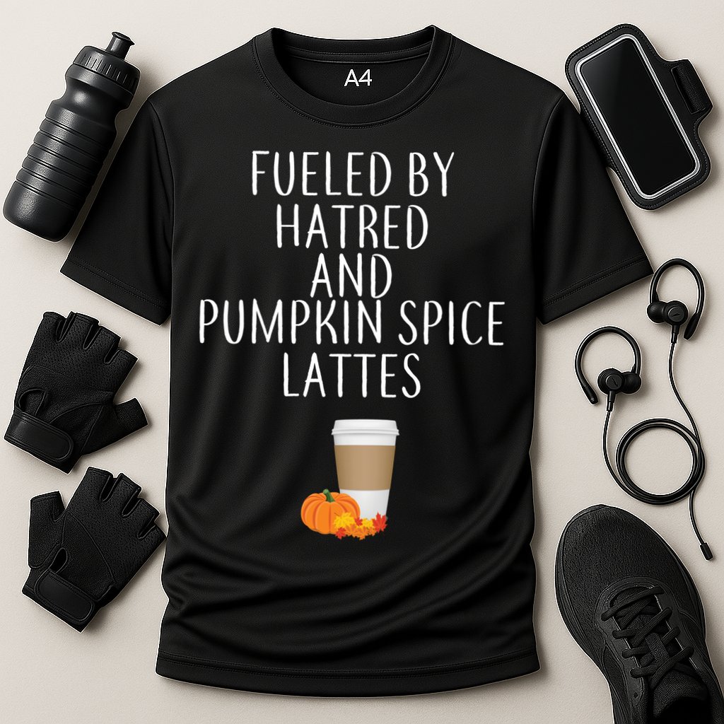 Fueled By Hatred And Pumpkin Spice Lattes Performance Shirt