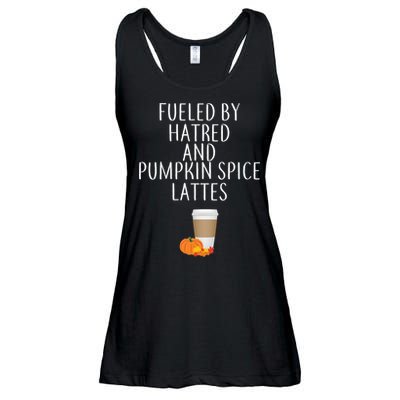 Fueled By Hatred And Pumpkin Spice Lattes Ladies Essential Flowy Tank