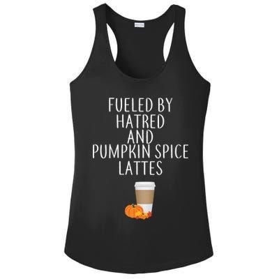 Fueled By Hatred And Pumpkin Spice Lattes Ladies PosiCharge Competitor Racerback Tank