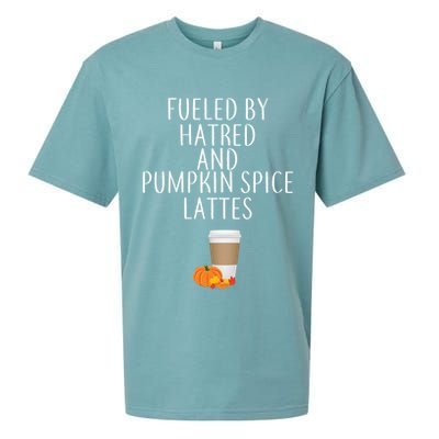 Fueled By Hatred And Pumpkin Spice Lattes Sueded Cloud Jersey T-Shirt