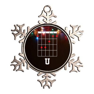 F U Funny Guitar Chord For Guitarists Metallic Star Ornament