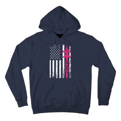 Faith Usa Flag Cancer Logo Tall Hoodie