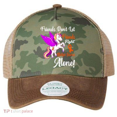 Funny Unicorn Friend Family Gift Multiple Sclerosis Awareness  Legacy Tie Dye Trucker Hat
