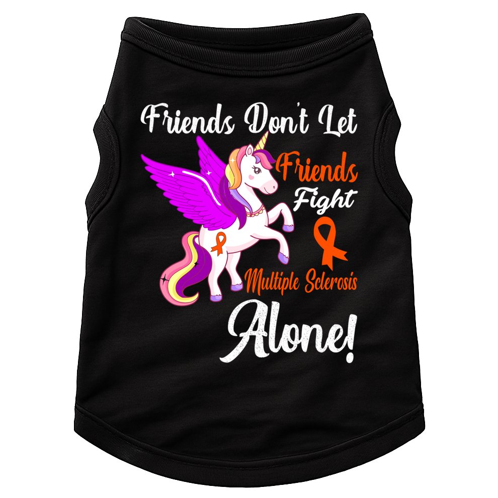 Funny Unicorn Friend Family Gift Multiple Sclerosis Awareness  Doggie Tank