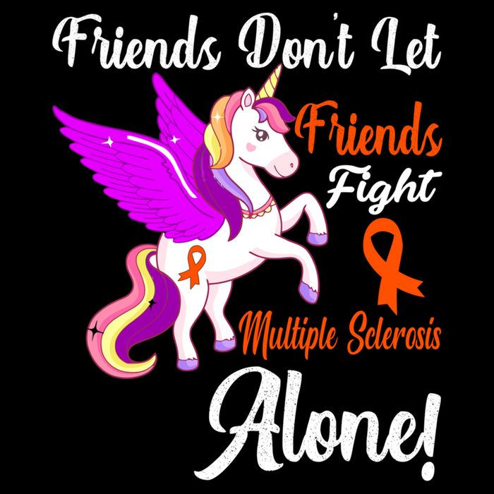 Funny Unicorn Friend Family Gift Multiple Sclerosis Awareness  Doggie Tank