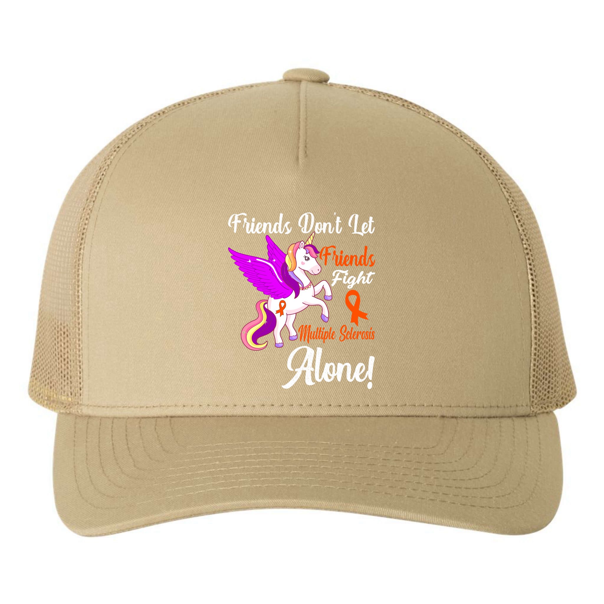 Funny Unicorn Friend Family Gift Multiple Sclerosis Awareness  Yupoong Adult 5-Panel Trucker Hat