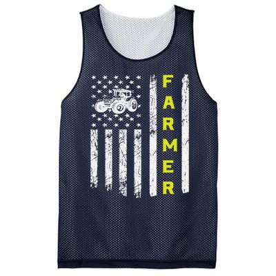 Farmer Usa Flag Patriotic Farm Tractors Farming Mesh Reversible Basketball Jersey Tank