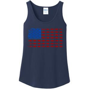 Fishing USA flag Ladies Essential Tank