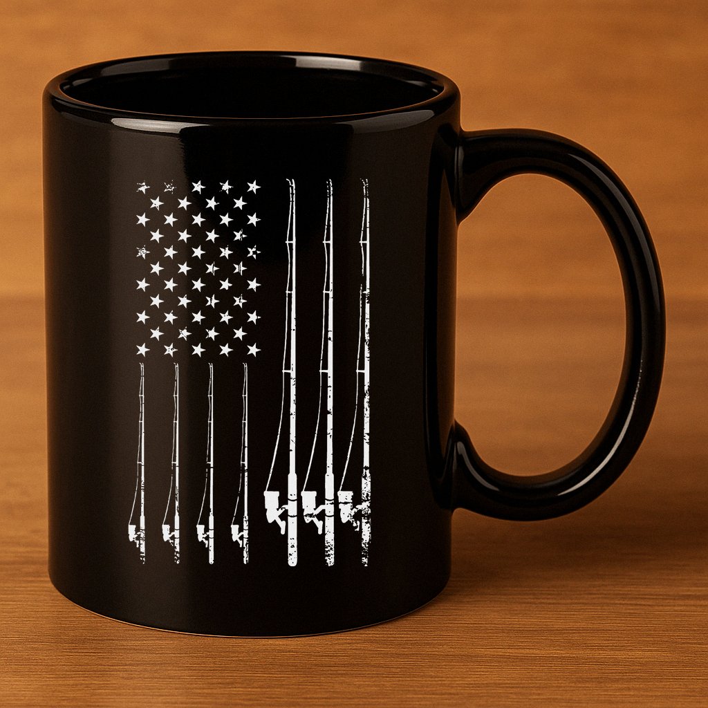 Fishing Usa 11oz C Handle Ceramic Mug