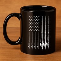 Fishing Usa 11oz C Handle Ceramic Mug