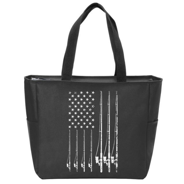 Fishing Usa Zip Tote Bag
