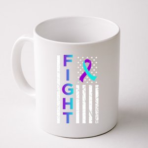 Fight Usa Flag Happy Suicide Awareness Support Graphic Cool Gift Coffee Mug