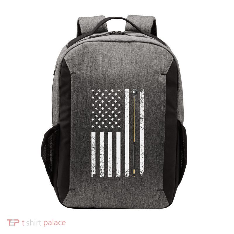 Funny Us Flag Billiards Design For Women Billiard Player Vector Backpack