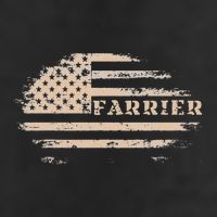 Farrier Usa Flag Patriotic American Farrier 7 Panel Mesh Trucker Snapback Hat