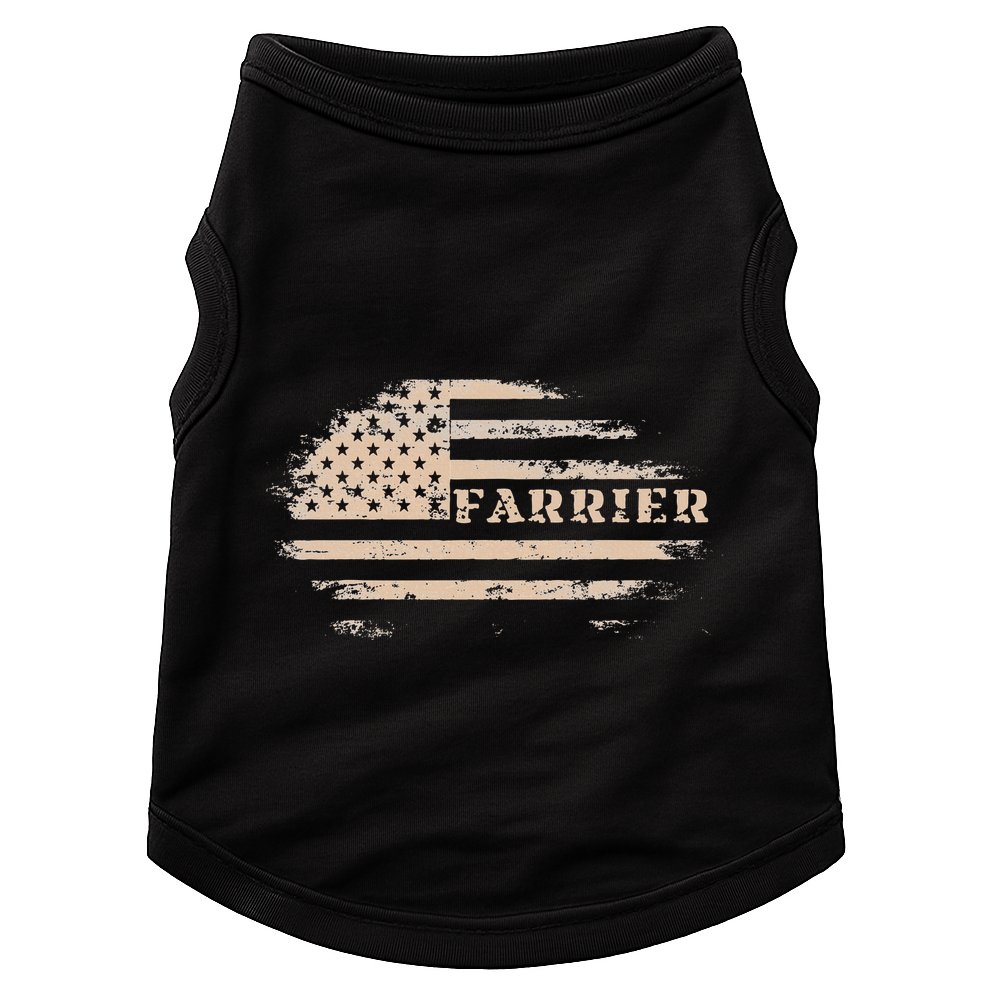 Farrier Usa Flag Patriotic American Farrier Doggie Tank