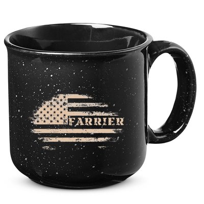 Farrier Usa Flag Patriotic American Farrier 15oz Campfire Ceramic Mug