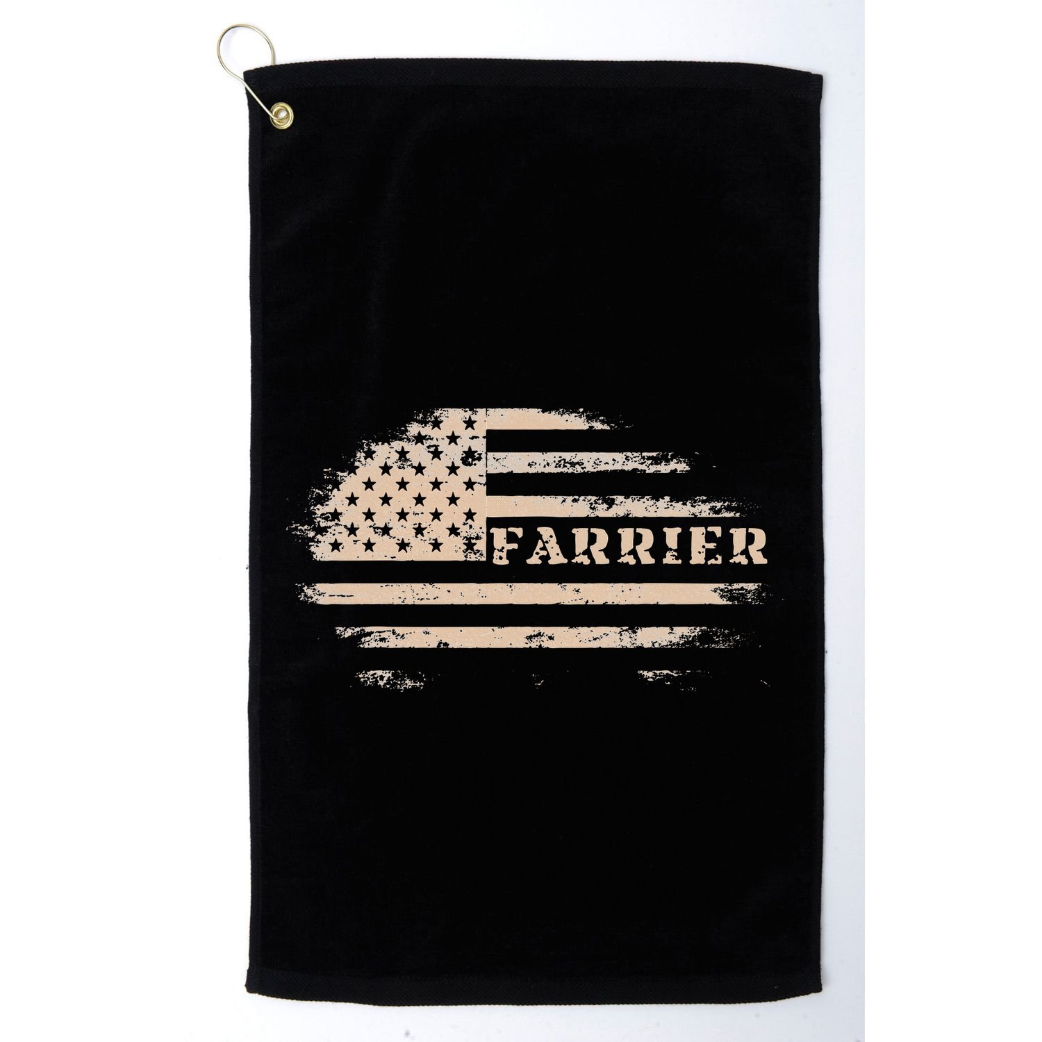 Farrier Usa Flag Patriotic American Farrier Golf Towel