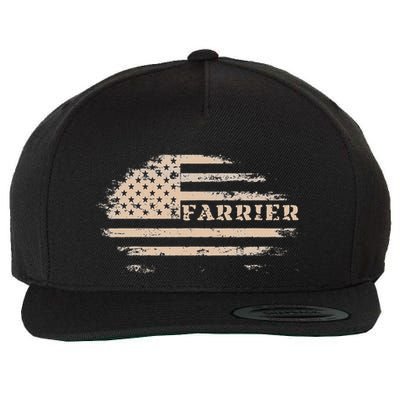 Farrier Usa Flag Patriotic American Farrier Wool Snapback Cap