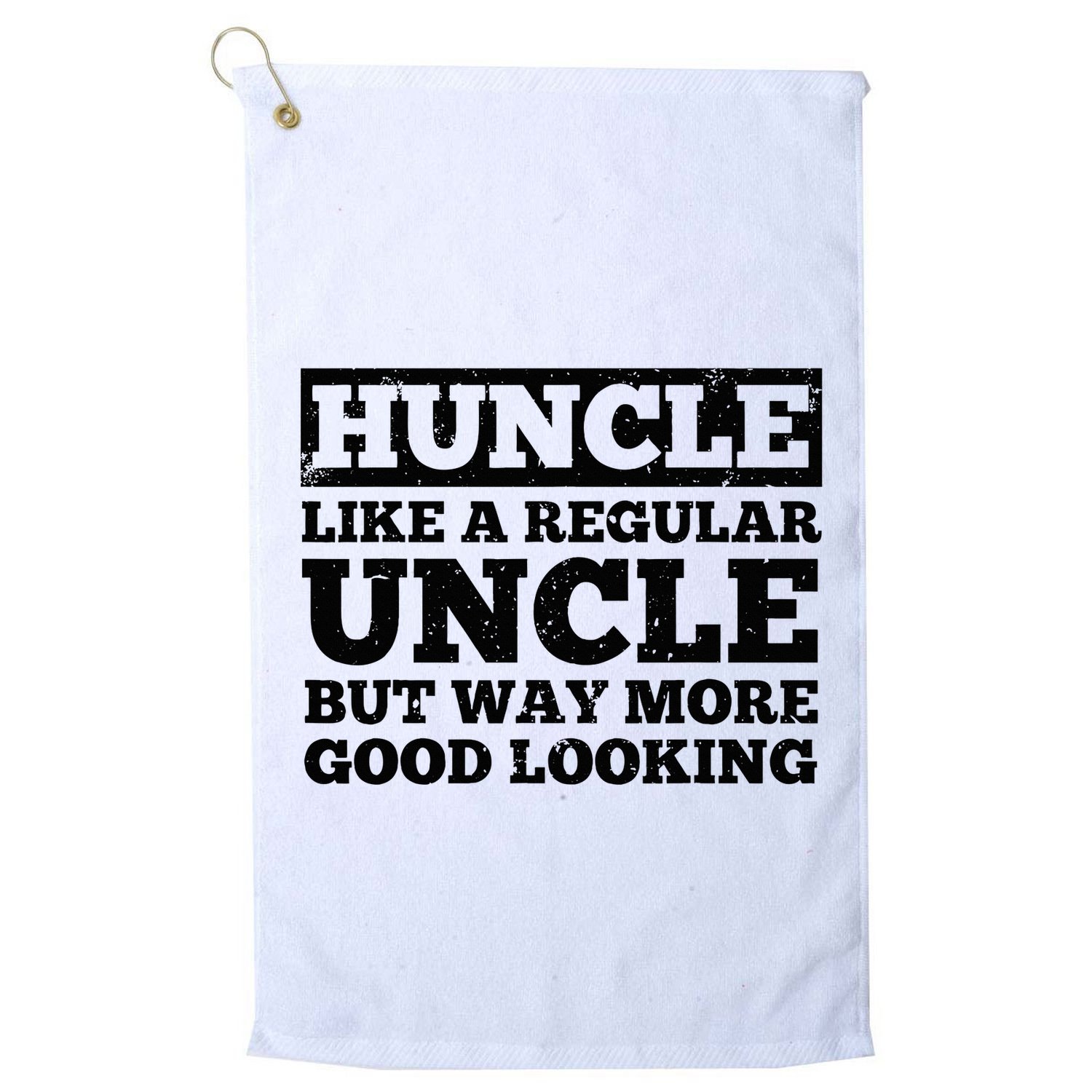 Funny Uncle For Best Uncle Huncle Lovers Uncle Golf Towel