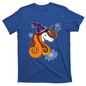 Funny Unicorn Face Witch Hat Cute Halloween Costume Meaningful Gift T-Shirt