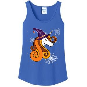 Funny Unicorn Face Witch Hat Cute Halloween Costume Meaningful Gift Ladies Essential Tank