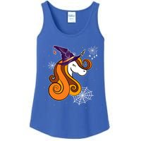 Funny Unicorn Face Witch Hat Cute Halloween Costume Meaningful Gift Ladies Essential Tank