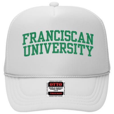 Franciscan University High Crown Mesh Back Trucker Hat