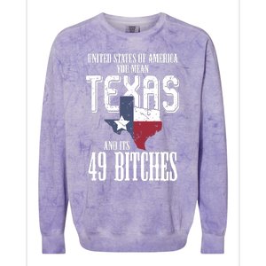 Funny Usa Flag United States Of America Texas Colorblast Crewneck Sweatshirt