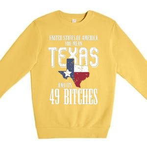 Funny Usa Flag United States Of America Texas Premium Crewneck Sweatshirt