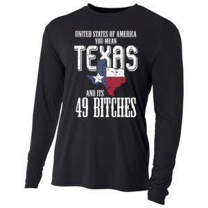 Funny Usa Flag United States Of America Texas Cooling Performance Long Sleeve Crew