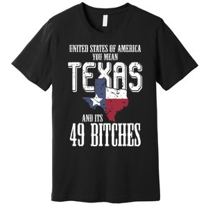 Funny Usa Flag United States Of America Texas Premium T-Shirt