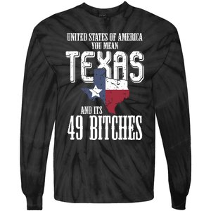 Funny Usa Flag United States Of America Texas Tie-Dye Long Sleeve Shirt