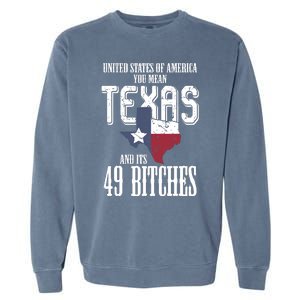 Funny Usa Flag United States Of America Texas Garment-Dyed Sweatshirt