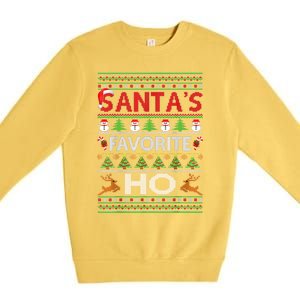 Funny Ugly For Christmas Gift SantaS Favorite Ho Cute Gift Premium Crewneck Sweatshirt