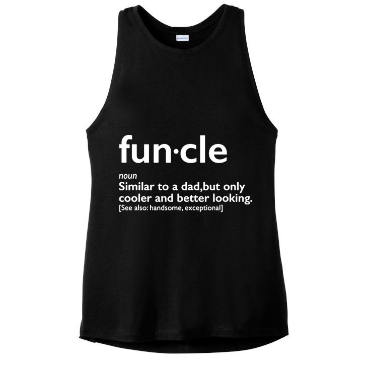 Funcle Uncle Funny Ladies PosiCharge Tri-Blend Wicking Tank