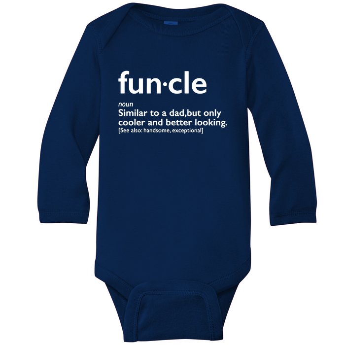 Funcle Uncle Funny Baby Long Sleeve Bodysuit