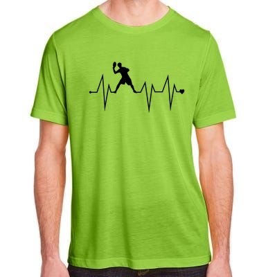 Funny Ultimate Frisbee Player Heartbeat Heart Pulse Rate Ekg Funny Gift Adult ChromaSoft Performance T-Shirt