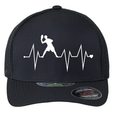 Funny Ultimate Frisbee Player Heartbeat Heart Pulse Rate Ekg Funny Gift Flexfit Unipanel Trucker Cap