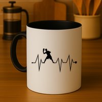 Funny Ultimate Frisbee Player Heartbeat Heart Pulse Rate Ekg Funny Gift Mug