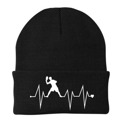 Funny Ultimate Frisbee Player Heartbeat Heart Pulse Rate Ekg Funny Gift Beanie